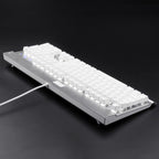 Redragon KG010-WN Wired Mechanical Gaming Keyboard – 9 LED Backlit Effects, Brown Switch, Double-Shot Keycaps – White