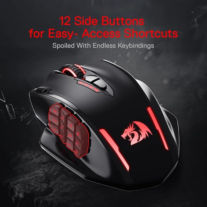 Redragon M913 Impact Elite Wired/Wireless MMO Gaming Mouse 16000 DPI