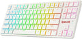 Redragon K539 Anubis 80% RGB 3-Mode Wireless Mechanical Gaming Keyboard – Low Profile TKL, Brown Switch – White