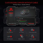 Redragon M913 Impact Elite Wired/Wireless MMO Gaming Mouse 16000 DPI