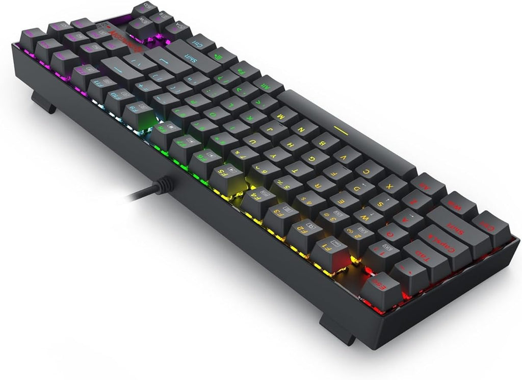 Redragon K552 KUMARA RGB Wired Mechanical Gaming Keyboard – 87 Keys TKL, ABS Metal Design – Black