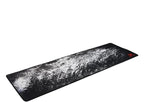 Redragon P018 TAURUS XXXL Extended Gaming Desk Mat – Abstract Marble Splatter Design, Black Anti-Fray Stitched Edges, Non-Slip Rubber Base, Rollable – Black/White