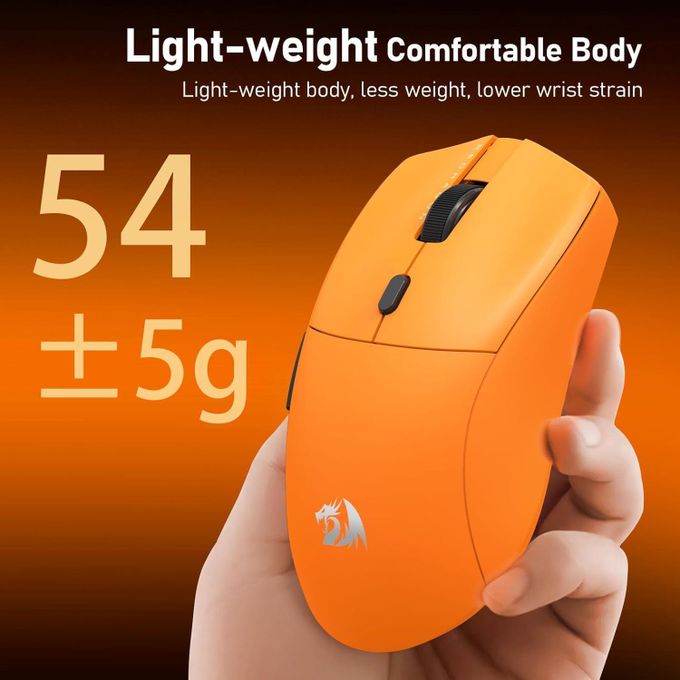 Redragon M919OB-ULT Sparda 3-Mode Wireless Gaming Mouse 45000 DPI – Orange