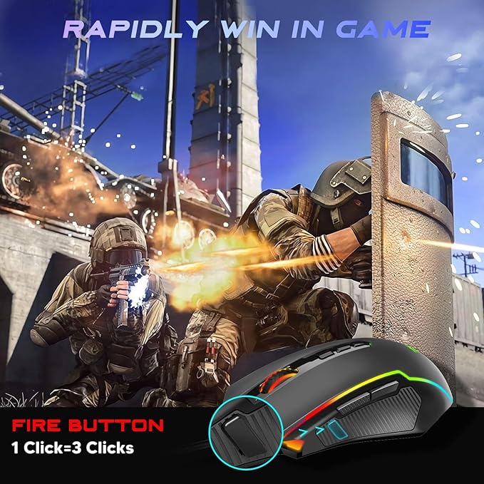 Redragon M910 Ranger RGB Wired Gaming Mouse 12400 DPI