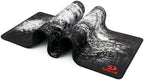 Redragon P018 TAURUS XXXL Extended Gaming Desk Mat – Abstract Marble Splatter Design, Black Anti-Fray Stitched Edges, Non-Slip Rubber Base, Rollable – Black/White