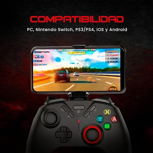 Redragon G711 Forge Wireless Gaming Controller – Bluetooth, 2.4GHz & USB-C, 8H Battery, RGB, Programmable Buttons, Removable Joysticks – PC, Switch, PS3/4, iOS & Android