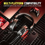 Redragon H540 PRO 4-in-1 Wireless Gaming Headset – Virtual 7.1 Surround, 53mm Drivers, Memory Foam, 360° Detachable Mic, Aluminum Bracket – Black