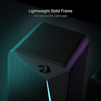 Redragon GS510 Waltz RGB Desktop Speakers – 2.0 Channel 4 LED Modes Touch Control Enhanced Bass