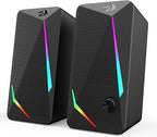 Redragon GS510 Waltz RGB Desktop Speakers – 2.0 Channel 4 LED Modes Touch Control Enhanced Bass