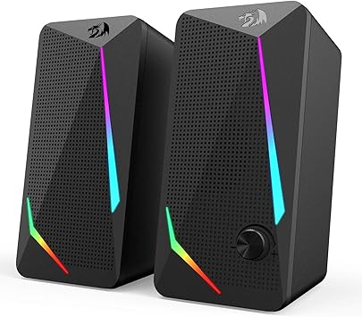 Redragon GS510 Waltz RGB Desktop Speakers – 2.0 Channel 4 LED Modes Touch Control Enhanced Bass