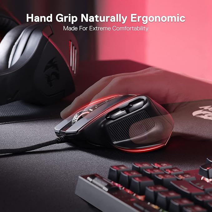 Redragon M806 Bullseye Wired RGB Gaming Mouse