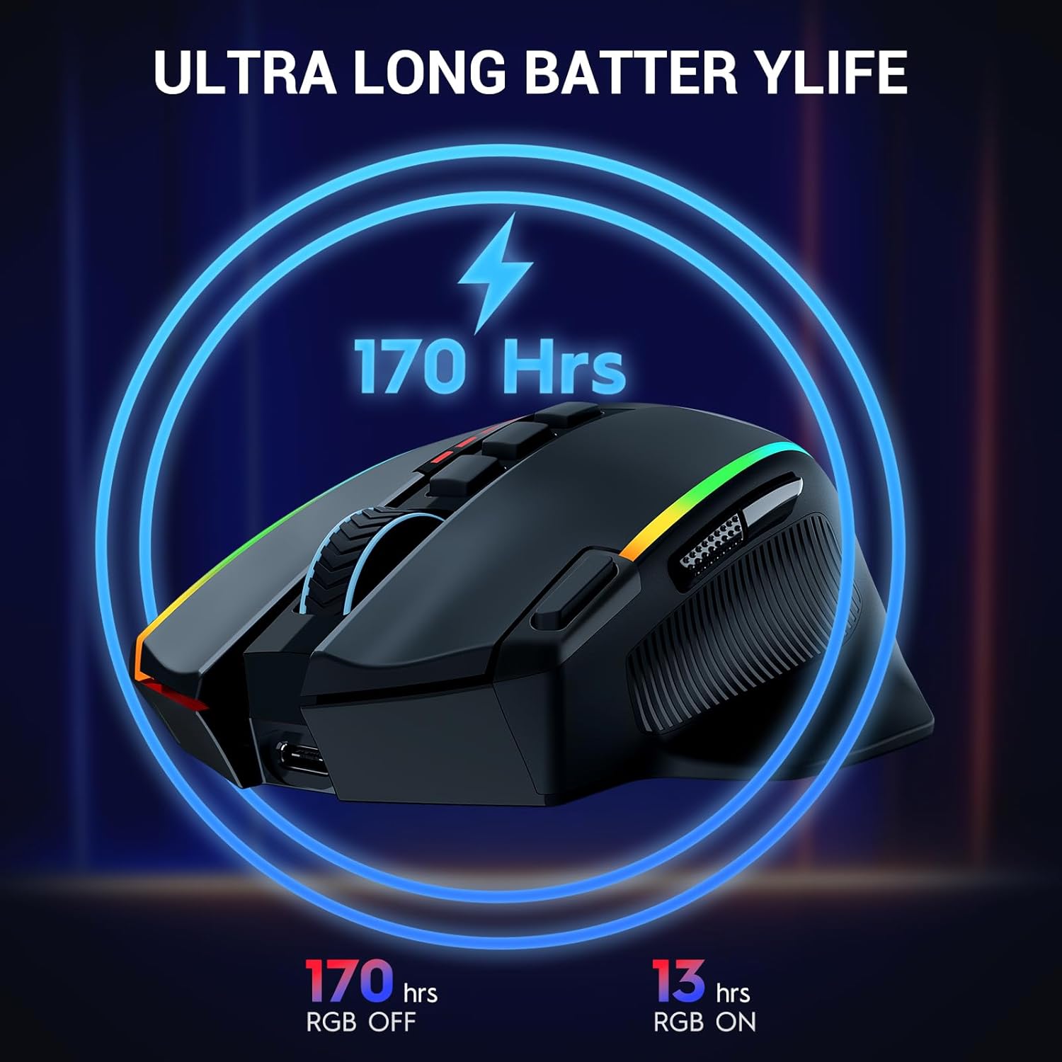 Redragon M915 SWAIN RGB Wireless Gaming Mouse 16000 DPI
