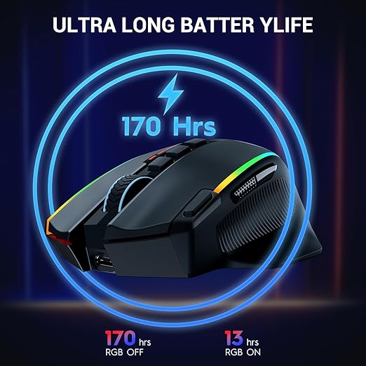 Redragon M801 Wireless RGB MMO Gaming Mouse – Black