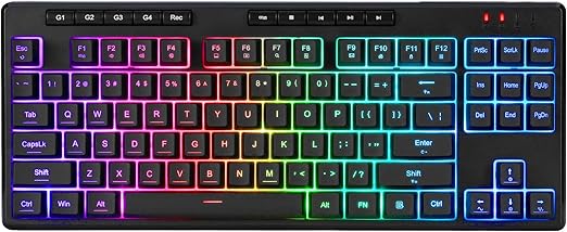 Redragon K516 PRO Shiva TKL RGB 3-Mode Wireless Membrane Gaming Keyboard – 87 Keys, 80% TKL Layout