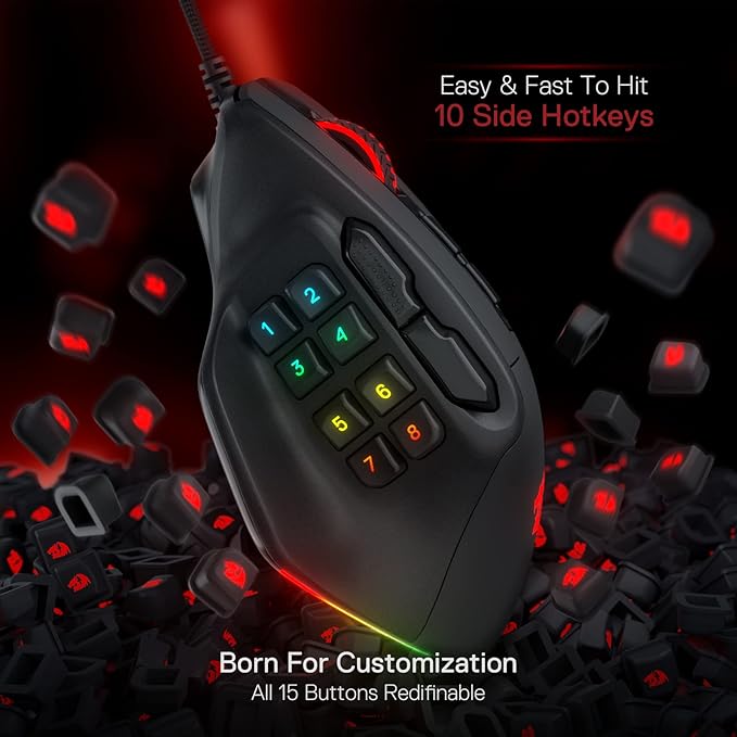 Redragon M811 Aatrox MMO Wired RGB Gaming Mouse