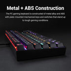 Redragon K552E KUMARA ELITE RGB TKL Wired Mechanical Gaming Keyboard – 87 Keys, Outemu Switch (Blue/Red/Brown/Black), Metal + ABS, Dust Proof – Black