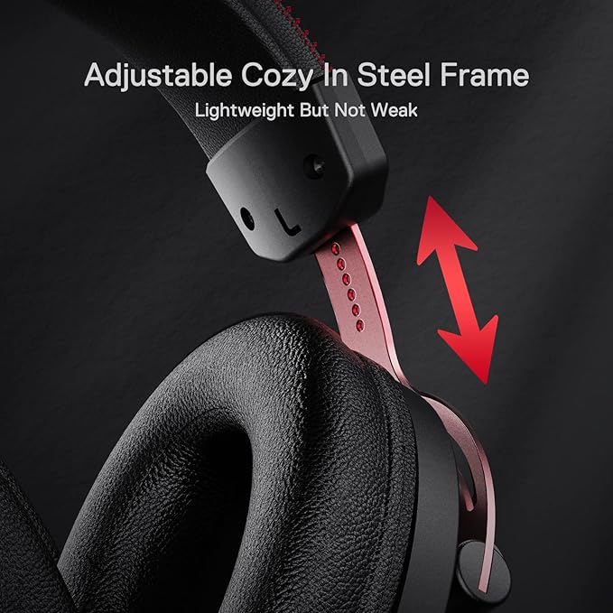 Redragon H386 DIOMEDES Wired Gaming Headset – 7.1 Surround Sound, 53mm Drivers, 188g Honeycomb Shell, Steel Frame, Detachable Boom Mic, USB-C/AUX/USB-A – Black/Red
