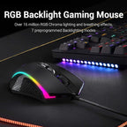 Redragon S113 RGB TKL Wired Mechanical Gaming Keyboard & Mouse Combo – 87 Keys, Outemu Brown Switch, ABS Plate-Mounted + 4200 DPI RGB Gaming Mouse, 16M Chroma – Black