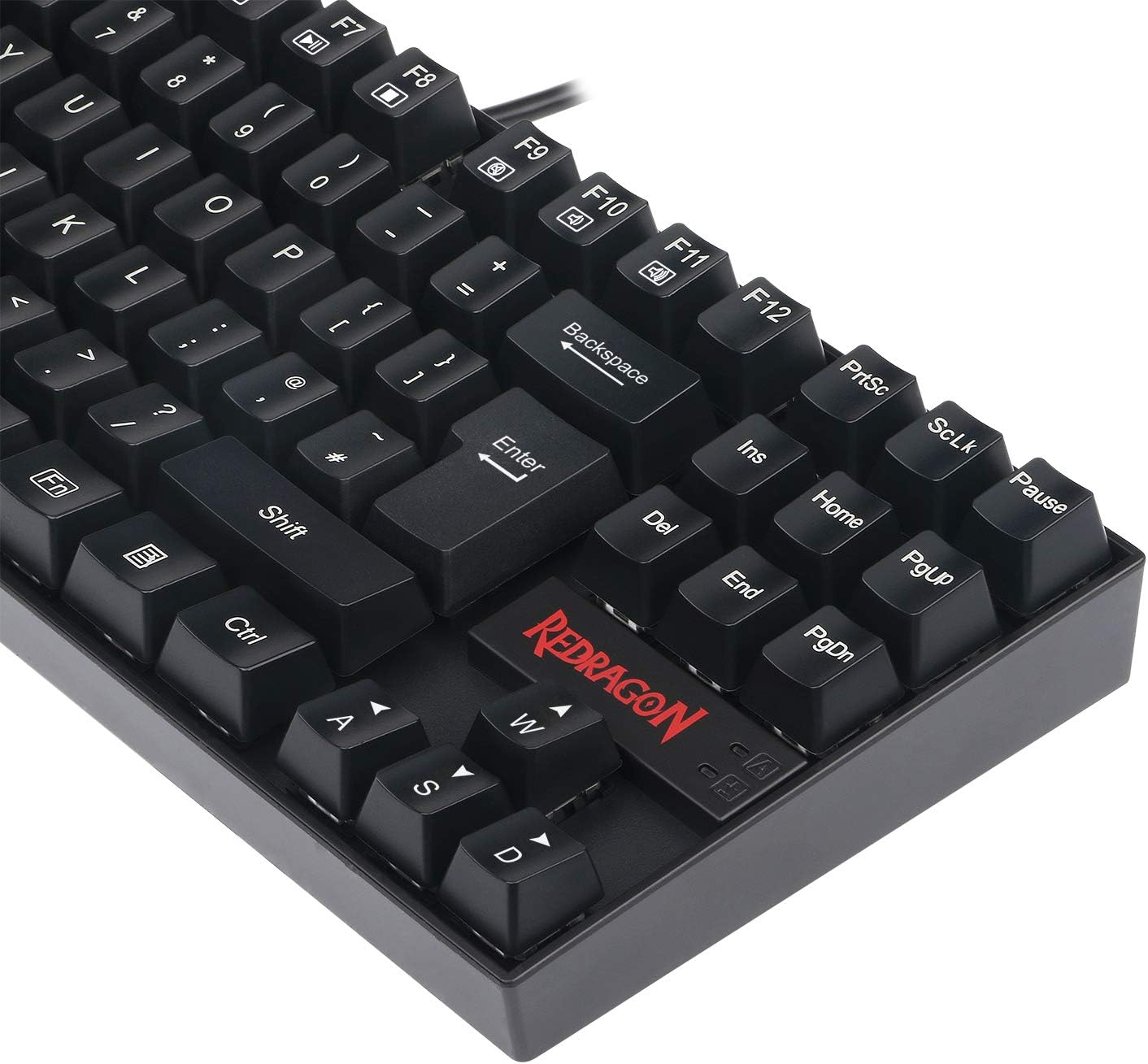 Redragon K552L-KR KUMARA ELITE Wired Mechanical Gaming Keyboard – 87 Keys TKL, Red Switch, No Backlight – Black
