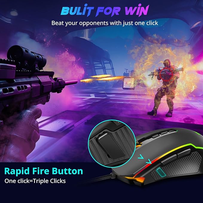Redragon M910 Ranger RGB Wired Gaming Mouse 12400 DPI