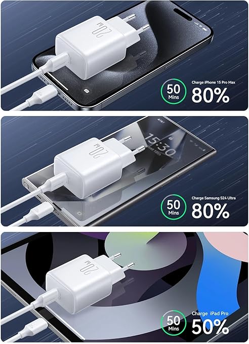 Joyroom JR-TCF20 20W USB-C PD Fast Wall Charger – Compact Travel Adapter