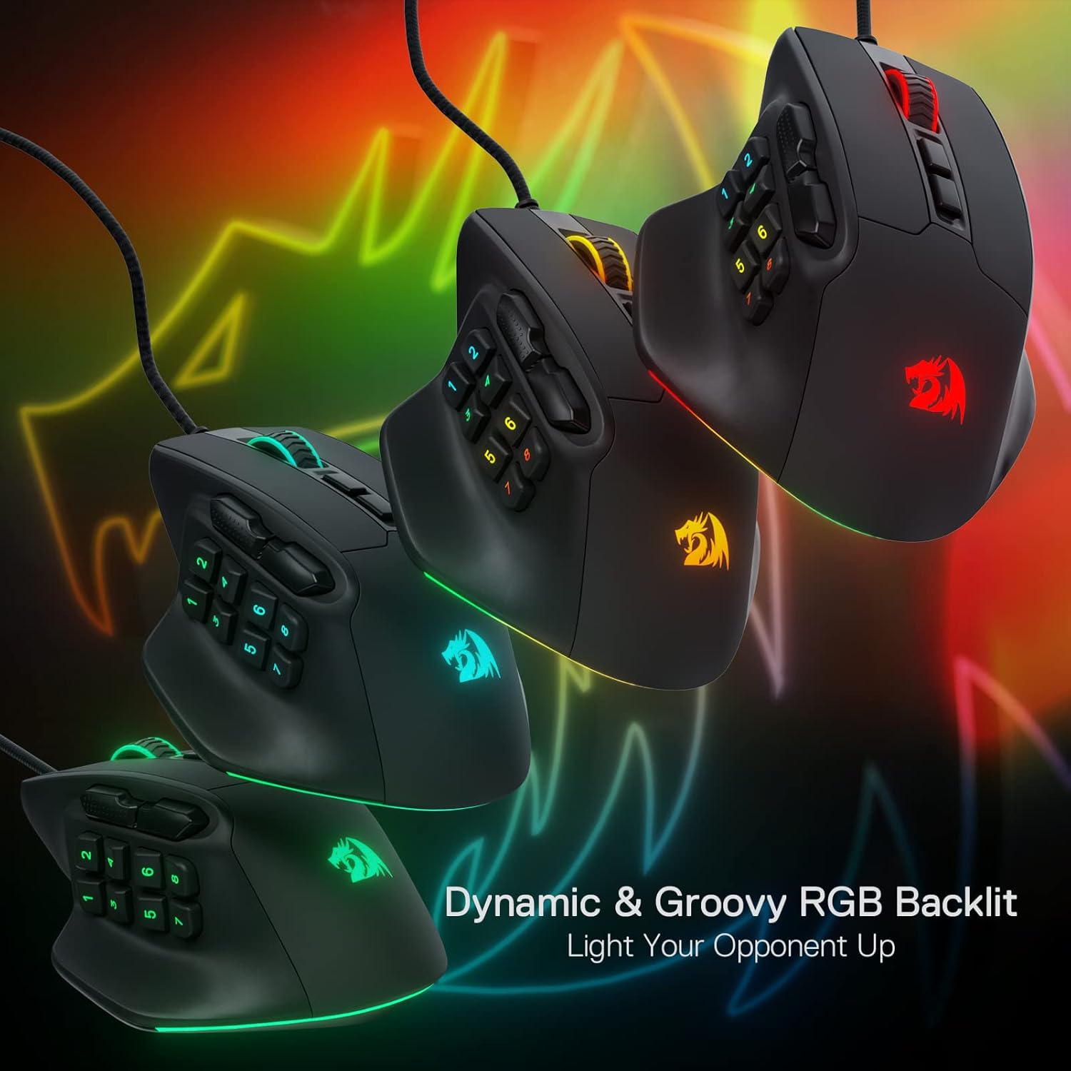 Redragon M811 Aatrox MMO Wired RGB Gaming Mouse
