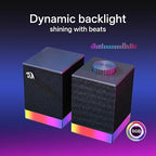 Redragon GS517 RGB Desktop Speakers – 2.0 Stereo Powerful Bass BT & USB 8 RGB Effects Touch Control