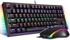 Redragon S113 RGB TKL Wired Mechanical Gaming Keyboard & Mouse Combo – 87 Keys, Outemu Brown Switch, ABS Plate-Mounted + 4200 DPI RGB Gaming Mouse, 16M Chroma – Black