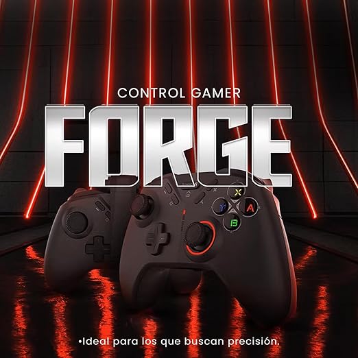 Redragon G711 Forge Wireless Gaming Controller – Bluetooth, 2.4GHz & USB-C, 8H Battery, RGB, Programmable Buttons, Removable Joysticks – PC, Switch, PS3/4, iOS & Android