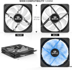 Redragon 120mm RGB Case Fan 3-Pack – 15 LEDs, 7 Colors, 1200 RPM, Super Quiet High Airflow, Wireless Remote Fan Speed Control, 6-PIN Connector – Black
