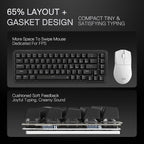 Redragon K709 RGB 65% Wireless Gasket Hot-Swap Mechanical Gaming Keyboard – 68 Keys, Custom Dragon Chant Linear Switch, 5-Layer Noise Dampening, Round PBT Keycaps, Tri-Mode – Black