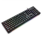 Redragon K679 RGB Full Size Wired Mechanical Gaming Keyboard – 104 Keys, Blue Switch, Sound Absorbing Foam, RGB Side Lighting – Black