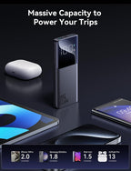 جوي روم باور بانك JR-QP191 22.5W 10000mAh مع شاشة رقمية - اسود