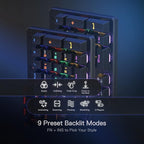 Redragon K608 VALHEIM Rainbow RGB Wired Mechanical Gaming Keyboard – 104 Keys Full Size NKRO, Floated Design, 9 Backlit Modes, 8 Gaming Modes – Black