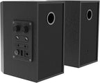 Redragon GS811 Orchestra 2.0 Bluetooth RGB Computer Speaker – Dual RGB Ring Drivers, Wooden Enclosure, Volume & Bass Control, AUX + USB + BT – Black