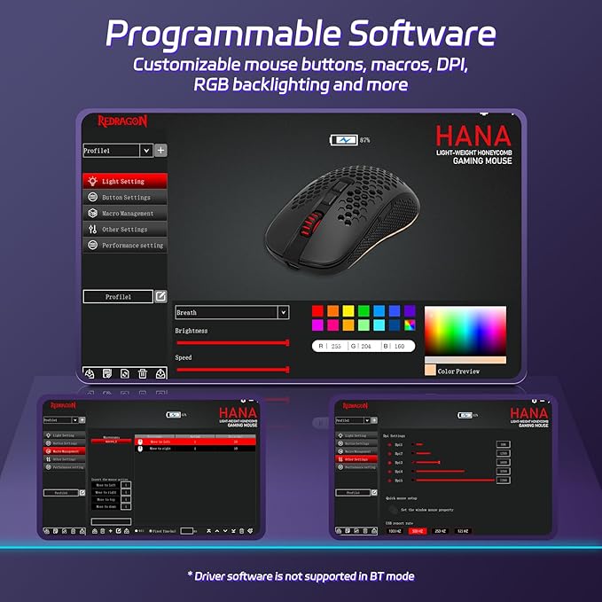 Redragon M694 HANA 3 Modes Wireless Gaming Mouse