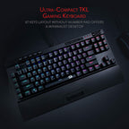 Redragon K587 MAGIC-WAND RGB TKL Wired Gaming Keyboard – 87 Keys, Optical Blue Switch, 9 Macro Keys, Type-C, Detachable Wrist Rest – Black
