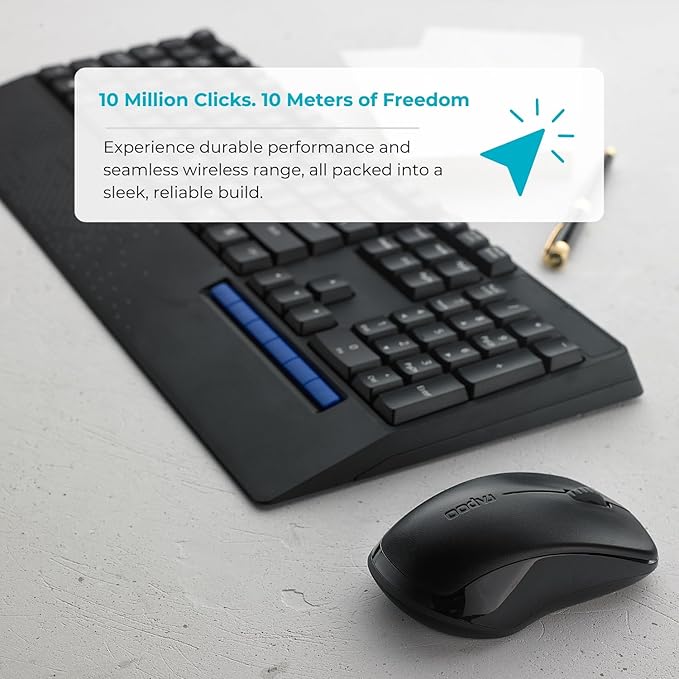 Rapoo X1960 Wireless Silent Keyboard & Mouse Combo 1000DPI