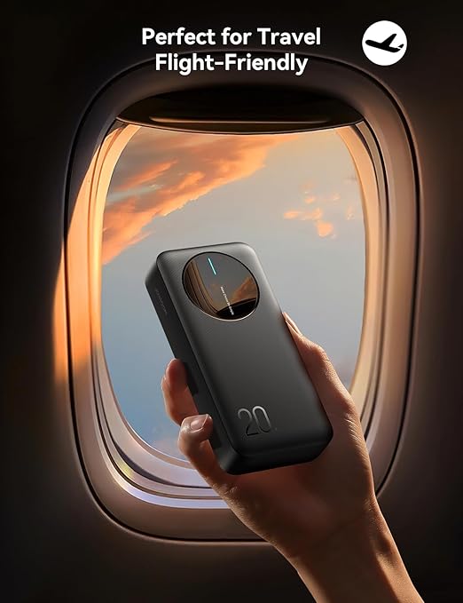   باور بانك جوي روم JR-PBF14 20000mAh 2.4A LED – أسود