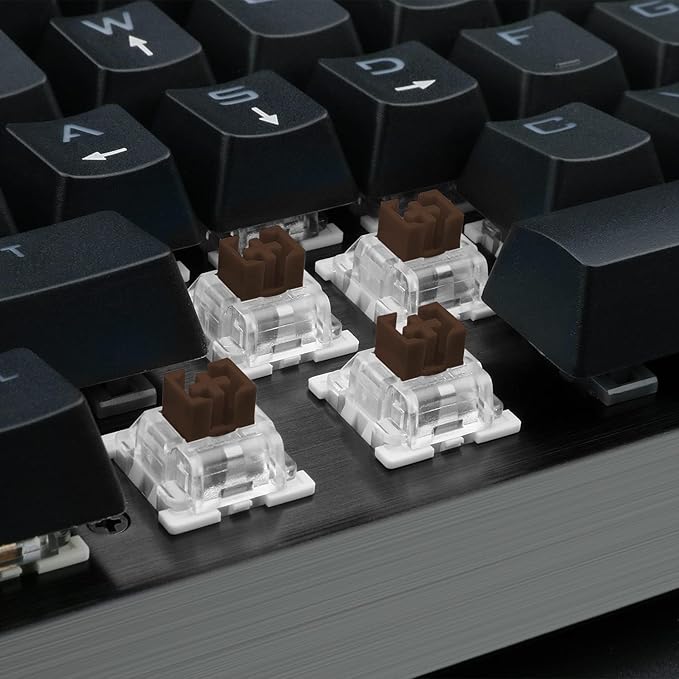 Redragon KG010-KN Wired Mechanical Gaming Keyboard – 9 LED Backlit Effects, Brown Switch, Double-Shot Keycaps