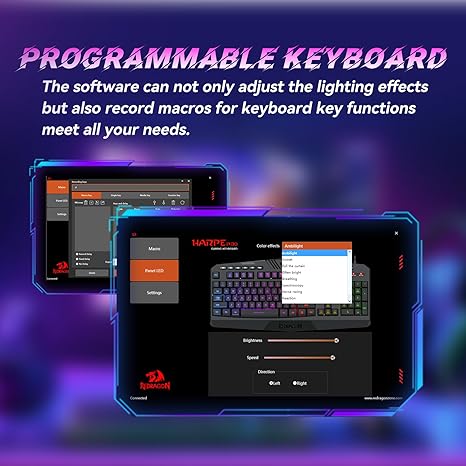 Redragon S101W RGB Gaming Keyboard & Mouse Combo Wired – 104 Keys Membrane, 5 Macro Keys, 6 RGB Modes + 7200 DPI Programmable Mouse, 10 RGB Modes – White