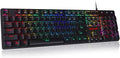 Redragon K589 SHRAPNEL RGB Low Profile Mechanical Gaming Keyboard – 104 Keys Full Size, Linear Red Switch, PBT Double-Shot Keycaps – Black