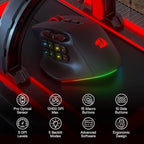 Redragon M811 Aatrox MMO Wired RGB Gaming Mouse