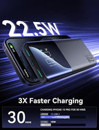 جوي روم باور بانك JR-QP191 22.5W 10000mAh مع شاشة رقمية - اسود