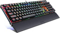 Redragon K567 RGB Wired Mechanical Gaming Keyboard – 104 Keys Full Size, Blue Switch, Aircraft-Grade Aluminium, Detachable Palm Rest – Black