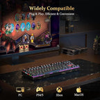 Redragon K552-KR KUMARA RGB Wired Mechanical Gaming Keyboard – 87 Keys TKL, Red Switch, Rainbow LED – Black