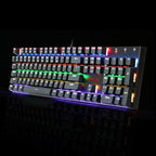 Redragon K565R RUDRA RGB Wired Mechanical Gaming Keyboard – 104 Keys Full Size, Rainbow LED – Black
