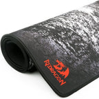 Redragon P018 TAURUS XXXL Extended Gaming Desk Mat – Abstract Marble Splatter Design, Black Anti-Fray Stitched Edges, Non-Slip Rubber Base, Rollable – Black/White
