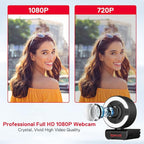 Redragon GW910 Oneshot FHD 1080P Webcam with Autofocus, Built-in Dual Microphone, Ring Light & 5-Level Digital Zoom