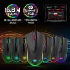 Redragon COBRA M711 Wired Gaming Mouse – White/Red
